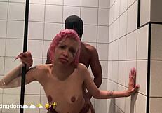 michikomalandro sucks bbc then gets anal fucked in the shower