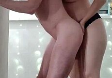 The mistress enjoys fucking her stepbrother's ass in the hot kitchen sex