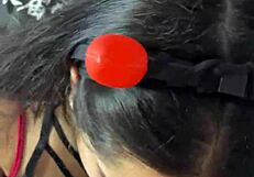 Submissive Debora Prado Smoking and Masturbating Cock Before Greedy Blowjob