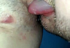 Enjoying a special treat from my wife