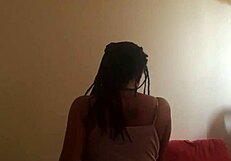 Amateur Ebony Princess Riding Dick in Homemade Scene