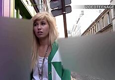 Shy Blonde Vicky's First Casting Experience