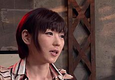 naughty japanese chick shinobu kasagi, does she fill her mouth and pussy?