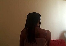 Amateur Ebony Princess Riding Dick in Homemade Scene