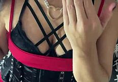 Submissive Debora Prado Smoking and Masturbating Cock Before Greedy Blowjob