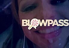 Small-tittied stepdaughter catches me jerking and sucks my dick