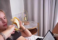 The college teen was distracted from her reading when she got her tight pussy fucked hard.