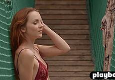 Petite Teen 18+ Kate Great Shows Perfect Body During Outdoor Posing Action