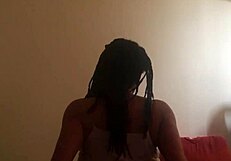 Amateur Ebony Princess Riding Dick in Homemade Scene