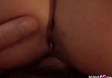 Saggy tits blonde Lola Emme gets rough amateur sex with big dick German boy