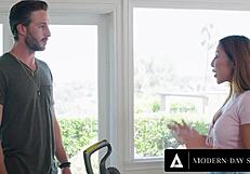 Nicole doshi gets rough fucked and facialed by angry roommate