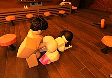 Fucking Slut In The Bar With Big Cock