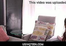 Teen Step Sisters Have a Threesome with Stepdad on His Birthday