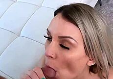 Big Tit Milf Drains Cock All Over Her Face
