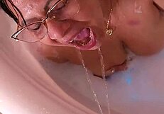 i invited my friend's mom to the jacuzzi for a relaxing chat