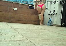 Wife cheats on husband with pool boy in homemade video