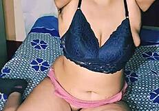 Desi Hot Indian Girl With Big Boobs Hairy Pussy Inserting Dildo And Moaning!