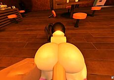 Fucking Slut In The Bar With Big Cock