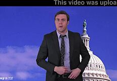 Naked weather girl strips outdoors