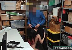 Horny Thief Strips Naked for Pervert Officer Angel Del Rey - Teen 18+ Robbers Com