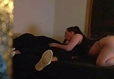 Amber Uses Her Warm Mouth on Rookie Cameraman's Interracial Cock