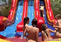 i'm so wet and excited, lesbians strapon fucking in outdoors orgy feels amazing.