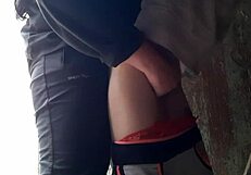 i caught my neighbor masturbating and gave her a hard strap-on fuck - lesbian fun