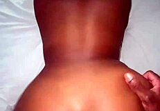 He pounds my big booty doggystyle with butt plug.