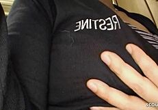 curvy japanese wife with big natural tits gets filmed in uncensored old-young scene by boy next door