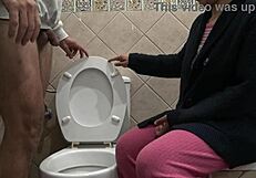 Horny Stepmother Watches Her 18 Year Old Stepson Pissing In Front Of Her With Big Cock.