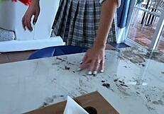 Tied-up babe has no choice but to obey