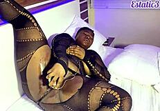 horny girl toys big ass with dildo in cute lingerie