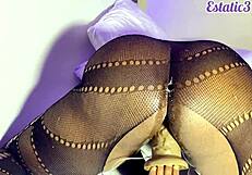 horny girl toys big ass with dildo in cute lingerie