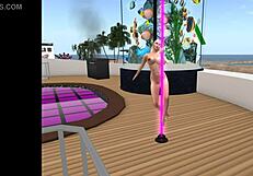 Kassie Teasing Camel Toe in Porno Star Club?