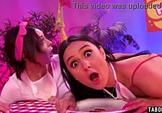 Ebony Lesbian Alexis Tae Strapon Fucks Eliza Ibarra And Charlotte Sins