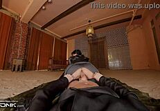 Vr conk brunette chani in uniform rides atreides huge cock in dune cosplay parody pt 3.