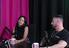 Two Brazilian Women With Exposed Breasts Suck Cock And Get Their Pussies Fucked, Moaning Loudly As They Get Soaking Wet - Bruna, Carlos, Matheus, Caetano, Kel Abate, And Bruno Abate On Sheer Red