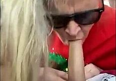 Watch This Hot Mature MILF Suck Her Best Friend's Big Cock Deep!