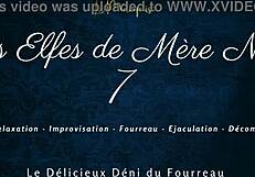 in the north pole workshop, french elves dominate with denial and sheath play, teasing their submissive partners relentlessly