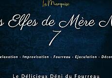 in the north pole workshop, french elves dominate with denial and sheath play, teasing their submissive partners relentlessly