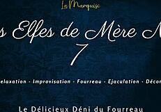 in the north pole workshop, french elves dominate with denial and sheath play, teasing their submissive partners relentlessly