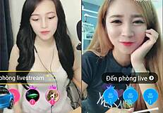two cute girls in livestream uplive