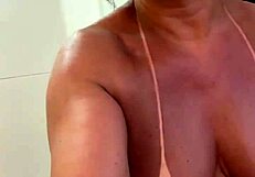 me showing off in the bath for a naughty follower in homemade softcore solo