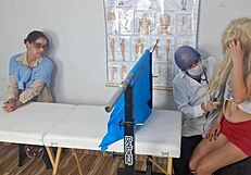 Stepmother takes stepdaughter to gynecologist for first time.