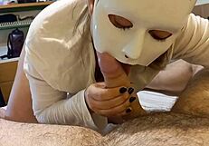 Hot latina brunette with beautiful feet gets fucked by husband while he works, he fucks her ass and cums on pubes