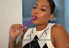 College girl masturbates in class fantasizing about teacher fucking her - Mariana Martix and Duncan Saint