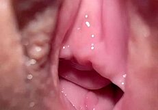 18 years old girl demonstrates pussy changes after losing virginity