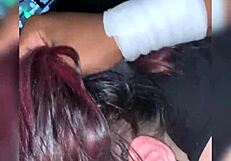 Emo girl begs for black cock face fuck