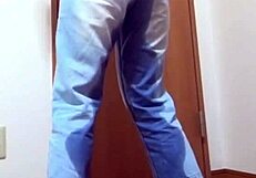 I peed my jeans cuz my bro's in the bathroom!