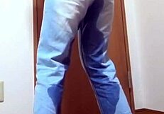 I peed my jeans cuz my bro's in the bathroom!